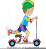 Free Cartoon Scooter Clipart Image