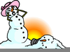Melting Snowman Clipart Image