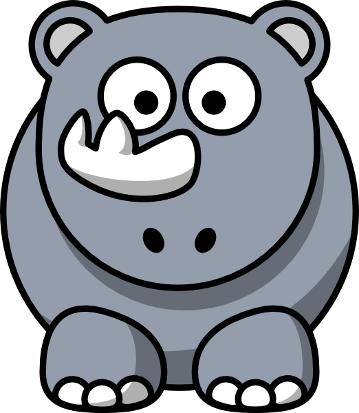 cartoon rhino clip art - photo #1