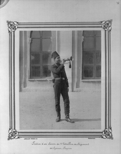 [position Of Bugler Of The First Battalion Of The Fire Brigade]  / Abdullah Frères, Phot., Constantinople. Image