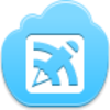 Free Blue Cloud Blog Writing Button Image
