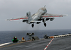 An Ea-6b Prowler Assigned To The Outlaws Of Electronic Attack Squadron One Forty One (vaq-141) Launches From One Of Four Catapults On The Flight Deck Aboard Uss Theodore Roosevelt (cvn 71) Image