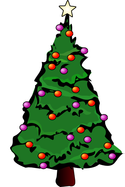 christmas tree clipart to color - photo #31