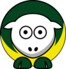 Sheep - Oregon Ducks - Team Colors - College Football Clip Art