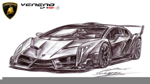 Lamborghini Veneno Drawing