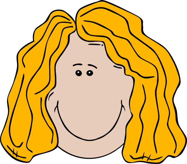 Lady Face Cartoon clip art