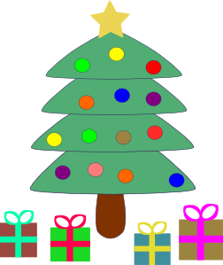 Christmas Tree Gifts Clip Art
