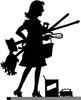 Retro Maid Clipart Image