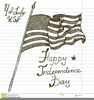 Usa Flag Clipart Black And White Image