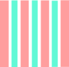 Vertical Coral & Turquoise Stripes 3 Clip Art