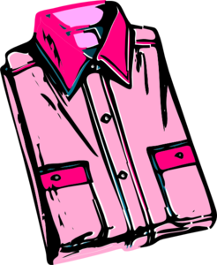 Folded Pink Shirt Clip Art