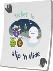 Paradise Ticket Slip N Slide Clip Art