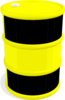 Oil Barrel Black And Yellow Clip Art