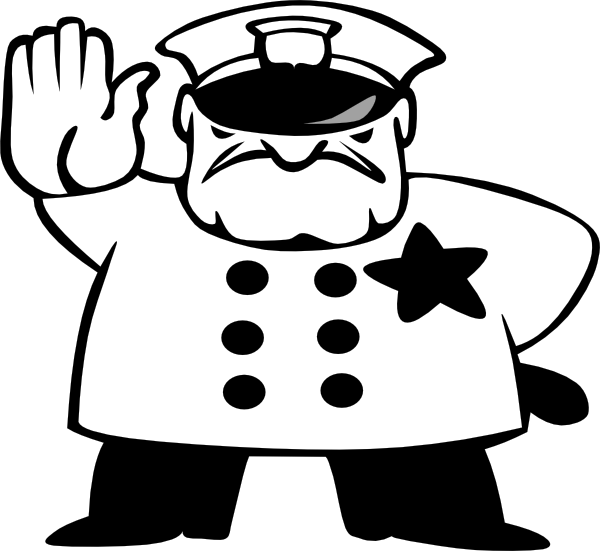 police hat clip art black and white - photo #26