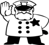 Policeman Black And White Clip Art