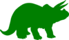 Green Triceratops Clip Art