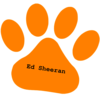 Orange Paw Ed Sheeran Text Clip Art
