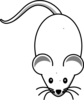 White Mouse With Shadow Clip Art
