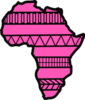 Africa Outline Pink Clip Art