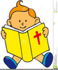 Kid Reading Clipart Free Image