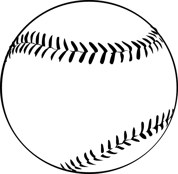 free black and white baseball clipart - photo #14
