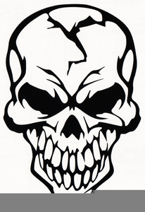 Flaming Skulls Clipart Image