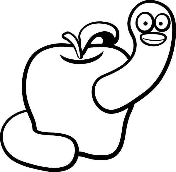 clipart apple worm - photo #9