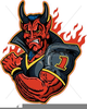 Devil Football Clipart Image