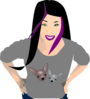 Violet Vixen  Clip Art