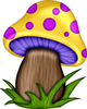 Funky Mushrooms Clipart Image