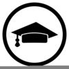 Graduation Hat Clipart Black And White Image