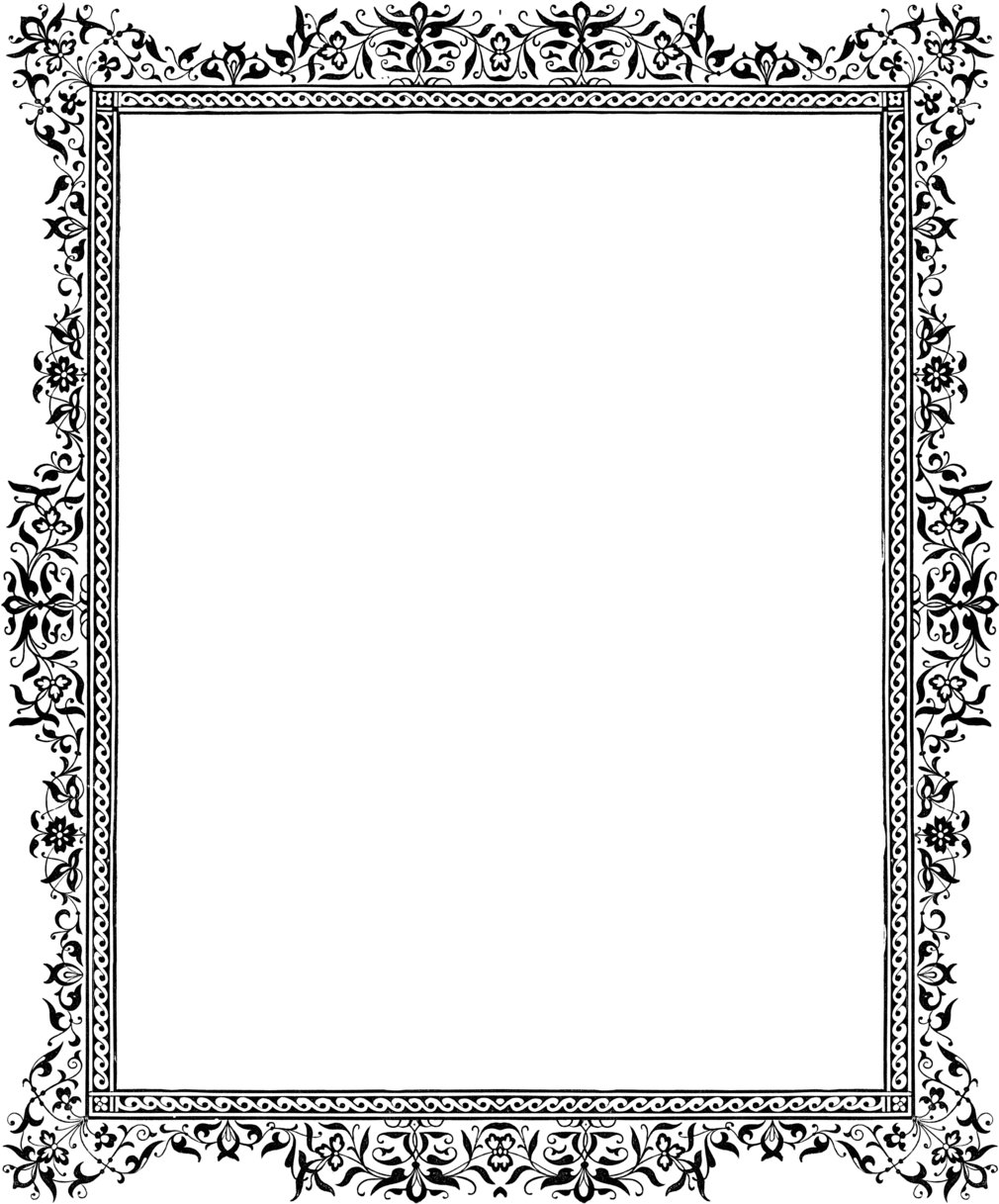 black and white border design for a4 size paper