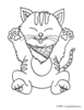 Coloriage Chat Tigre Joyeux Cqt Image