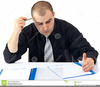 Man Working Hard Clipart Image