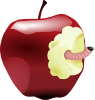 Apple With Worm Clip Art