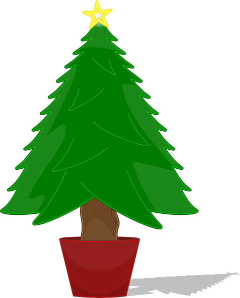 Elkbuntu Glossy Christmas Tree clip art