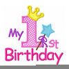 Minnie Mouse First Birthday Clipart Image