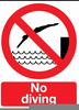 No Diving Clipart Image