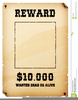 Western Wanted Poster Clipart Image
