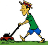 Lawn Mowing Clipart Image