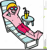 Beach Tanning Clipart Image