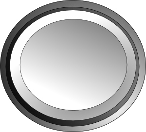 White Circle Button Clip Art