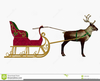 Reindeer Pulling Sleigh Clipart Free Image