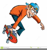 Animated Skateboarding Clipart Image