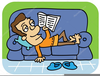 Reading In Chair Clipart Image