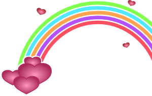 Valentine Rainbow Clip Art