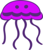 Cute Purple Jellyfish Clip Art
