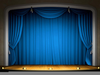 Curtain Rising Clipart Image