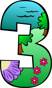 Creation Day 3 Number Clip Art