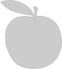 Gray Apple Clip Art